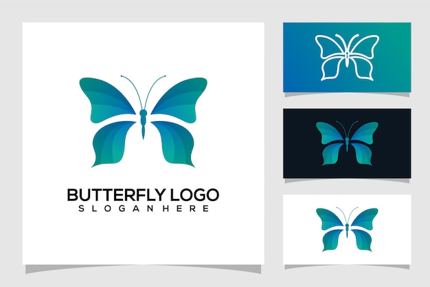 Logotipo abstrato da borboleta