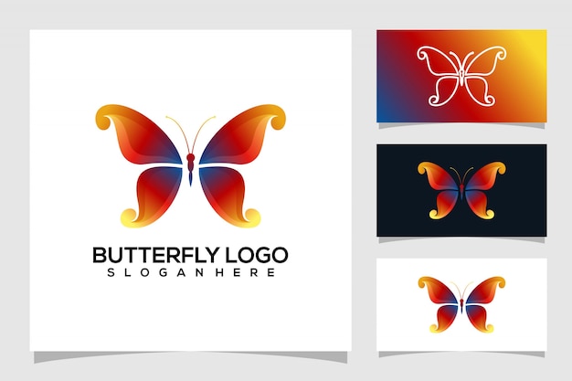 Logotipo abstrato da borboleta