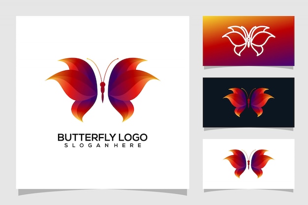 Logotipo abstrato da borboleta