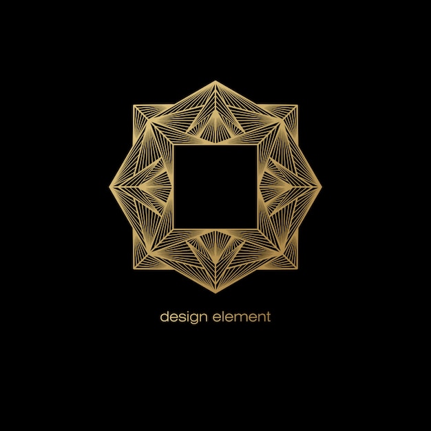 Logotipo abstrato dourado