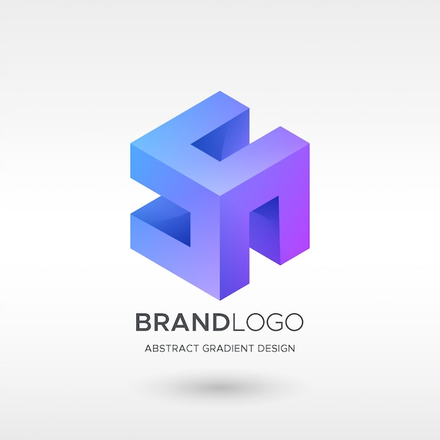 Logotipo abstrato gradiente