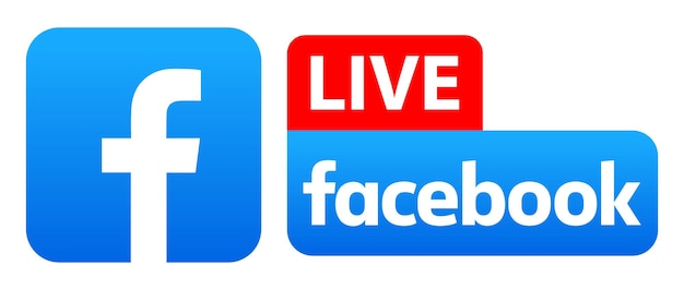 Logotipo ao vivo do facebook ícone de transmissão ao vivo