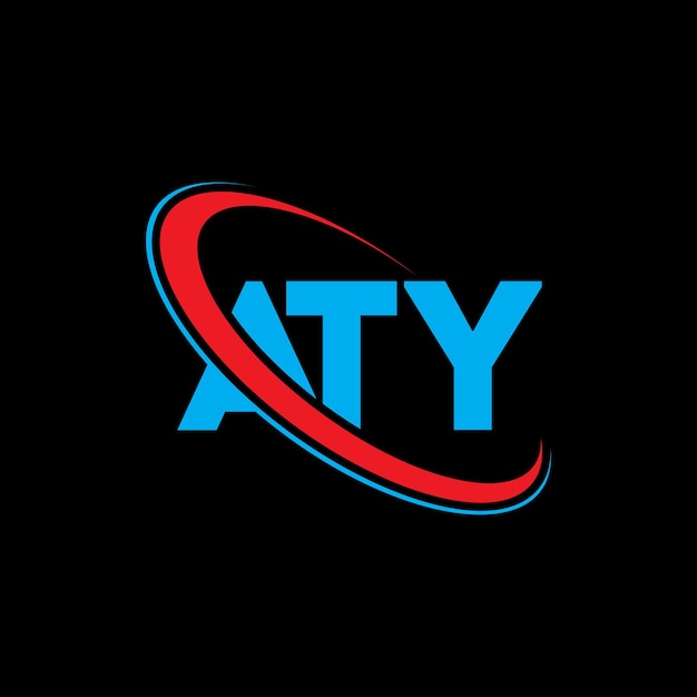 Logotipo ATY ATY letra ATY letra logotipo design Iniciais ATY logotipo ligado com círculo e maiúsculas monograma logotipo ATY tipografia para negócios de tecnologia e marca imobiliária