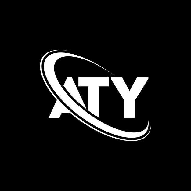 Logotipo ATY ATY letra ATY letra logotipo design Iniciais ATY logotipo ligado com círculo e maiúsculas monograma logotipo ATY tipografia para negócios de tecnologia e marca imobiliária