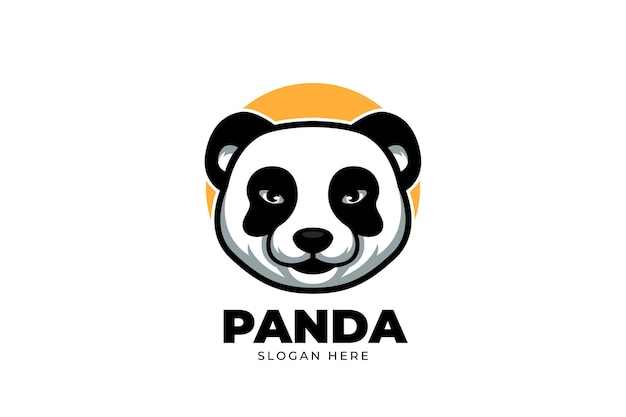 Logotipo bonito dos desenhos animados para o panda