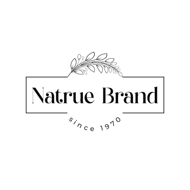 Logotipo botânico para a marca de beleza