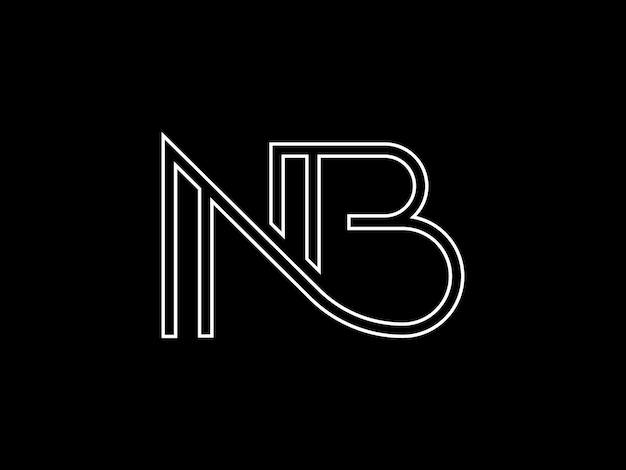 Logotipo branco com o título 'nb'