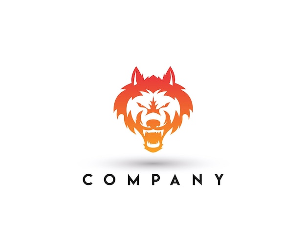 Logotipo cabeça de lobo