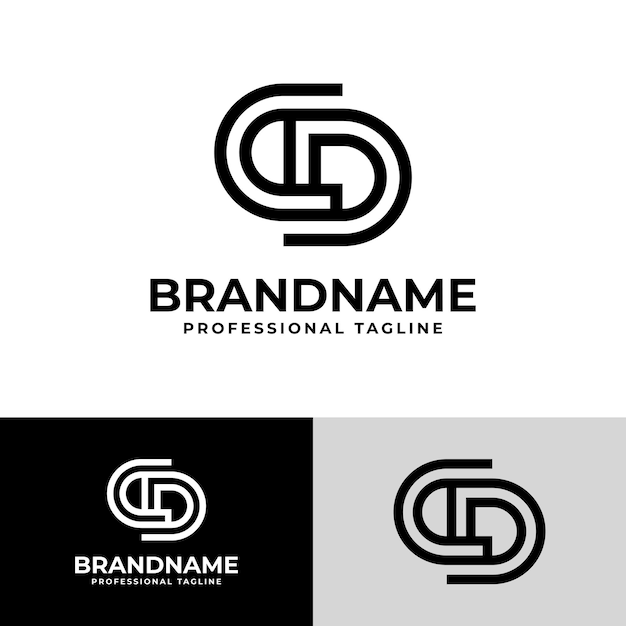 Logotipo CD com iniciais modernas adequado para empresas com iniciais CD ou DC