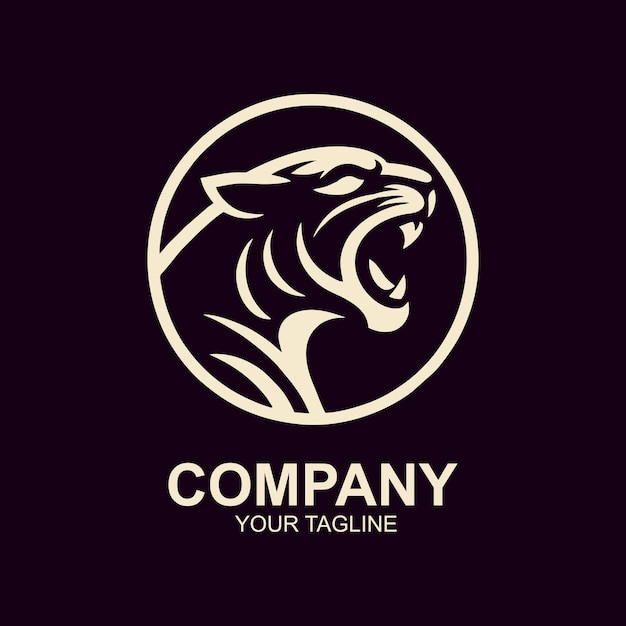 Vetor logotipo cheetah luxury