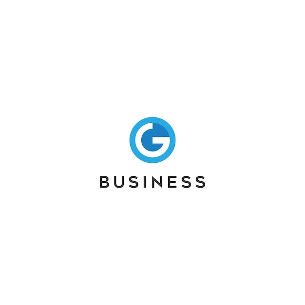 Logotipo circular de letra G com design de espaço negativo elegante e moderno perfeito para marca e P
