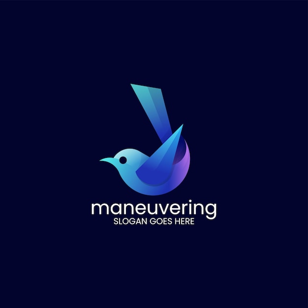 Logotipo colorido com gradiente de manobra