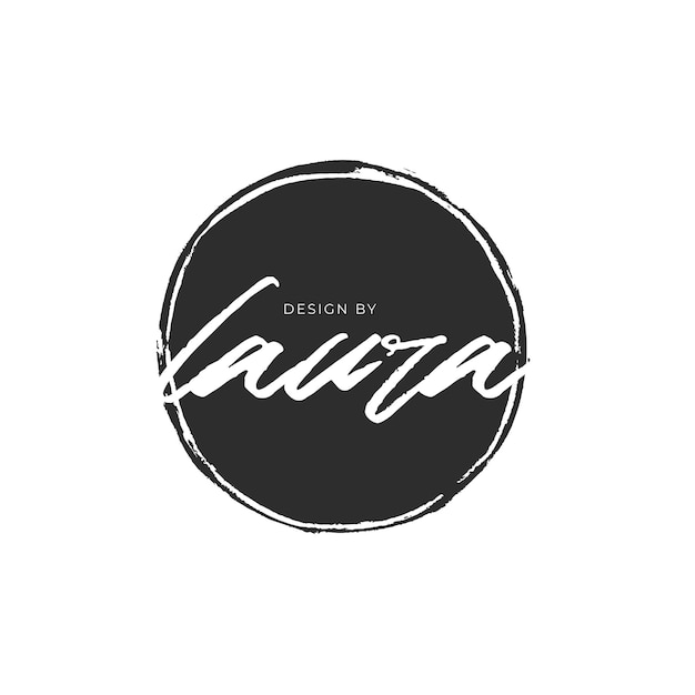 Logotipo colorido feminino vintage