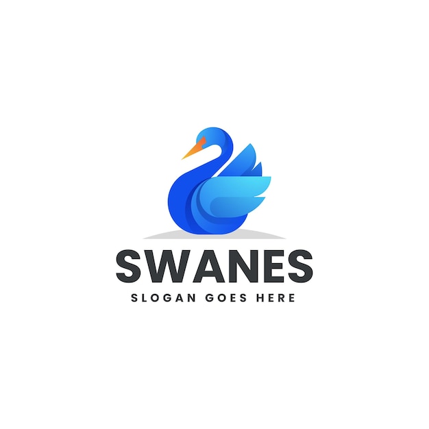 Logotipo colorido gradiente de Swanes