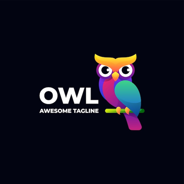 Logotipo colorido Owlco Gradient