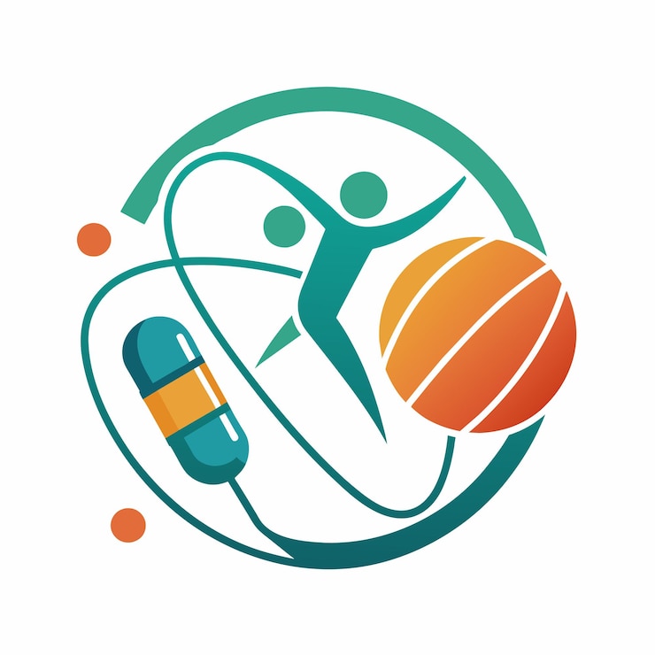Vetor logotipo com uma pessoa segurando uma bola de basquete sala de estar minimalista com cores neutras e formas geométricas