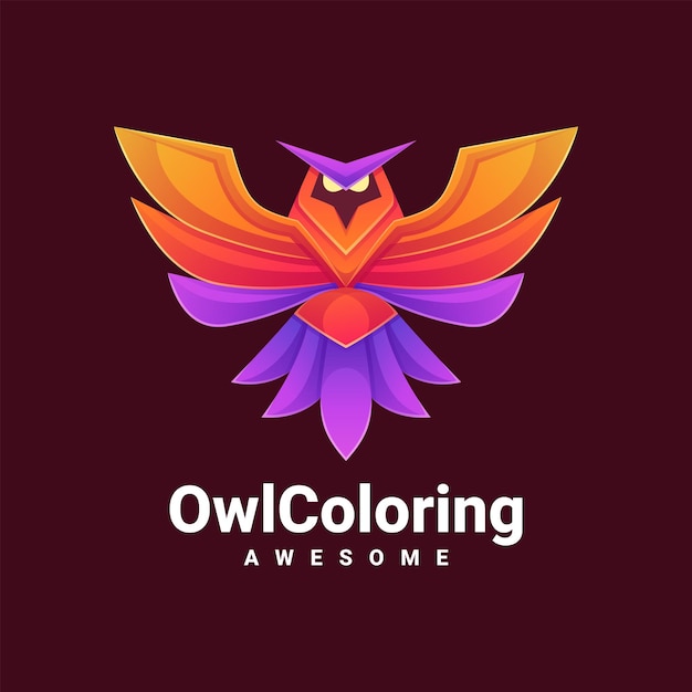 Logotipo Coruja para Colorir