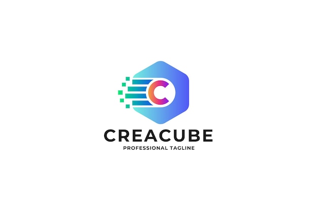 Logotipo crea cube letra c