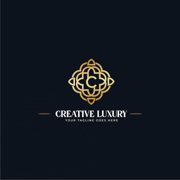 Logotipo criativo de luxo c logotipo de luxo c logotipo livre de royalties