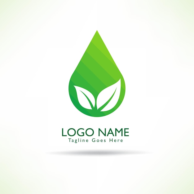 logotipo criativo ilustração em vetor conceito ecológico de folha verde