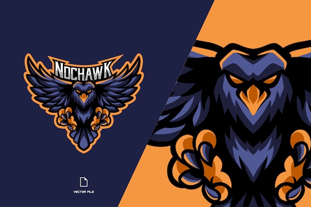 logotipo da águia pássaro mascote esport para ilustração da equipe de jogo