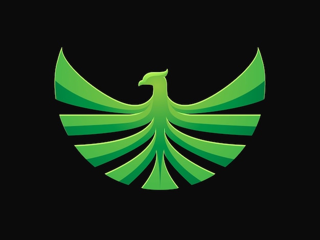 Logotipo da águia voadora verde