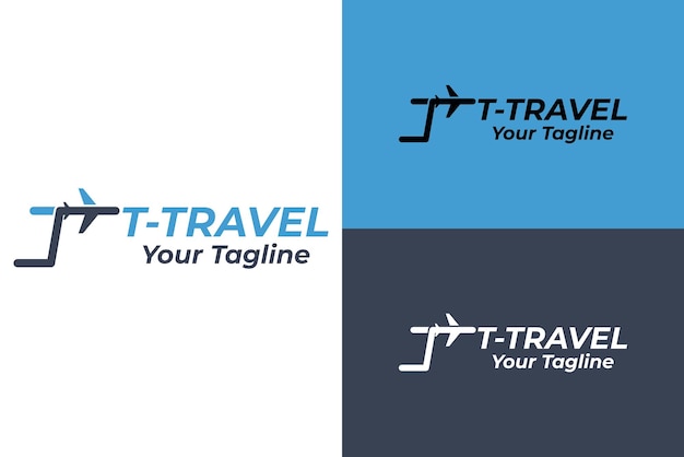 Vetor logotipo da alfa travel e letra t