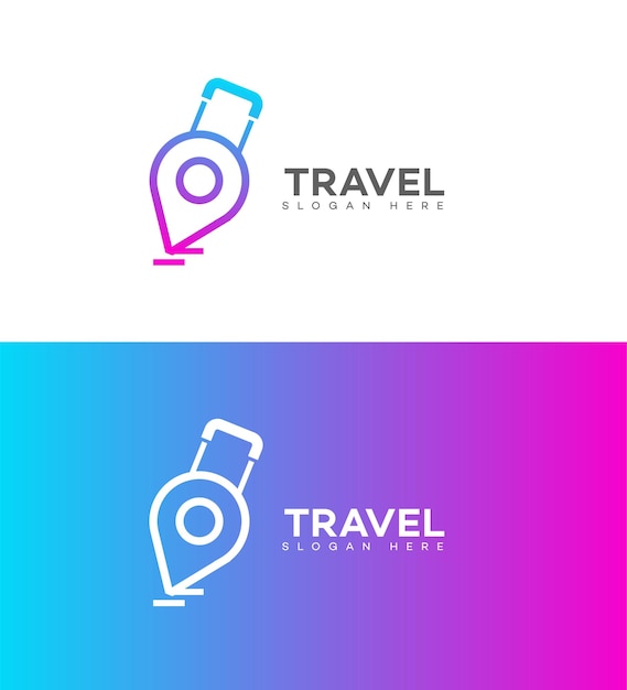 Vetor logotipo da aplicação de viagem ícone de marca identidade signo símbolo