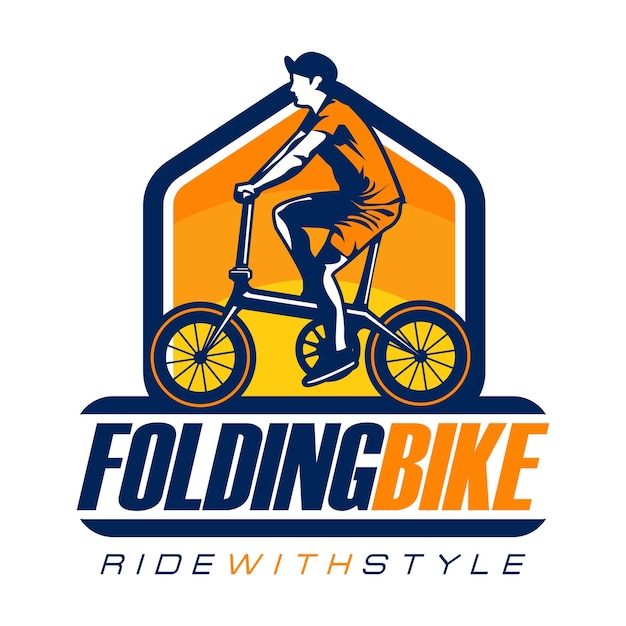 Logotipo da bicicleta dobrável