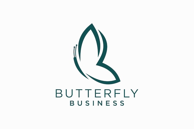 Logotipo da borboleta design de logotipo de linha de luxo logotipo de símbolo de borboleta premium universal