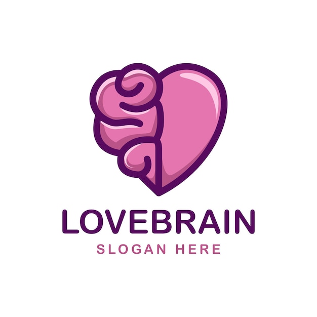 Logotipo da brain em forma de amor