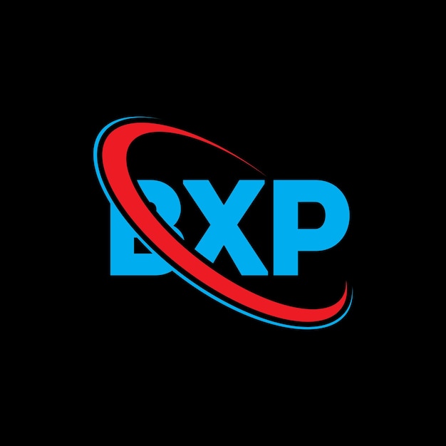 Vetor logotipo da bxp bxp letra bxp logotipo de letra iniciais logotipo bxp ligado com círculo e letra maiúscula logotipo de monograma bxp tipografia para negócios de tecnologia e marca imobiliária