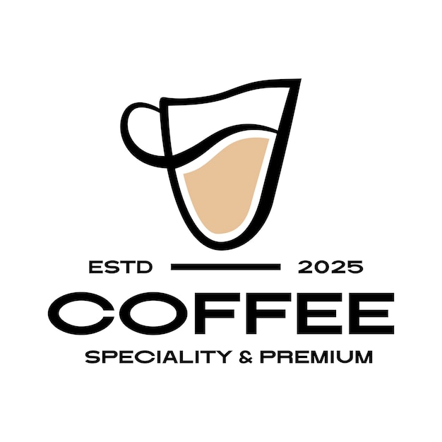 Logotipo da cafeteria Design moderno