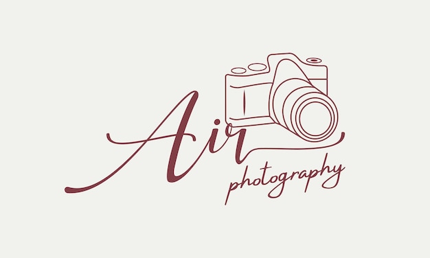 Logotipo da câmera fotografia moderna assinatura logotipo ícone vetor