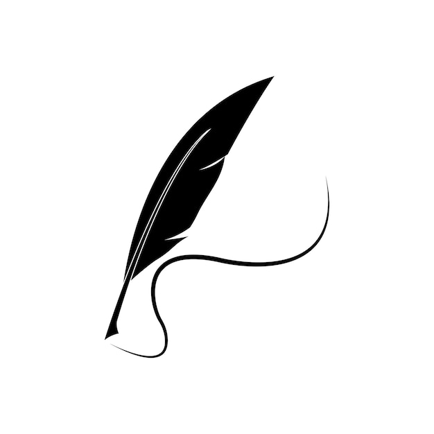 Vetor logotipo da caneta de pena