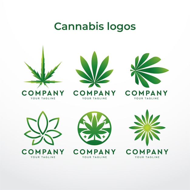 Vetor logotipo da cannabis