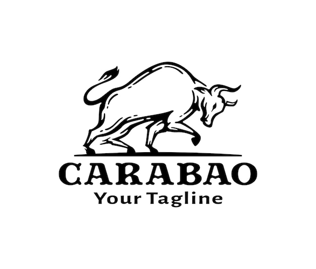 Logotipo da carabao em design vintage