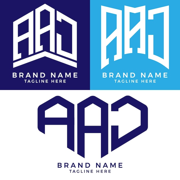Vetor logotipo da carta aad. aad melhor imagem vetorial. design de logotipo aad monogram para empreendedores e empresas.