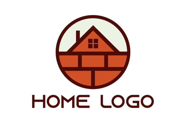 Logotipo da casa de tijolos imobiliários