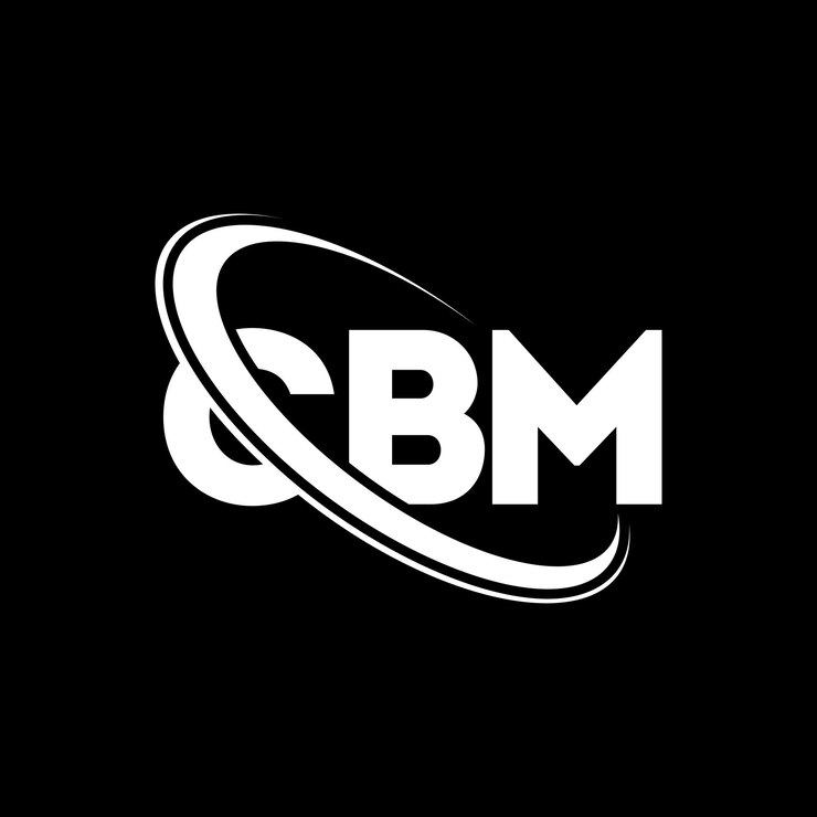 Vetor logotipo da cbm cbm letra cbm letra logotipo design iniciais logotipo cbm ligado com círculo e maiúsculas logotipo cbm tipografia para negócios de tecnologia e marca imobiliária