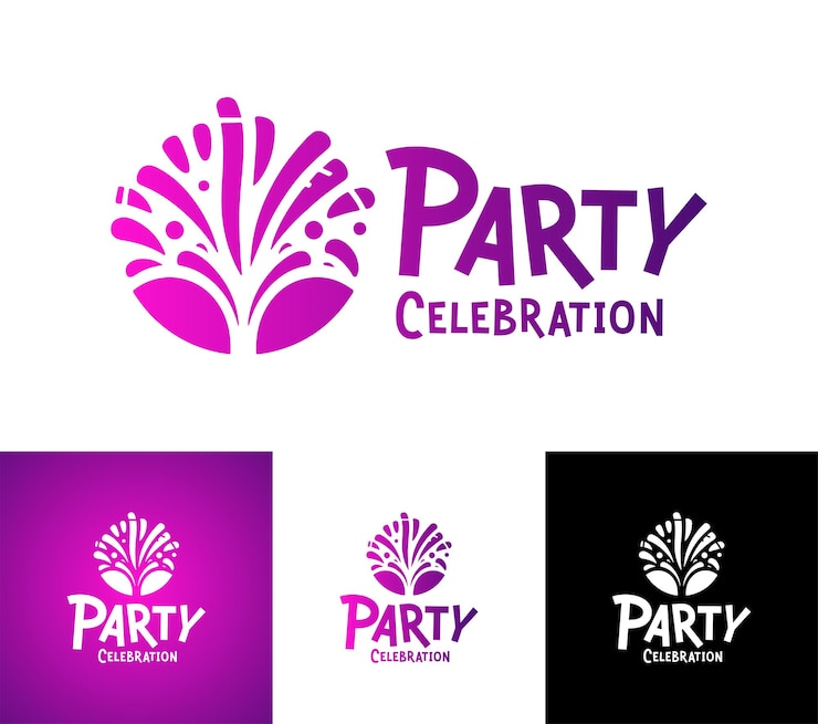 Vetor logotipo da celebração da festa