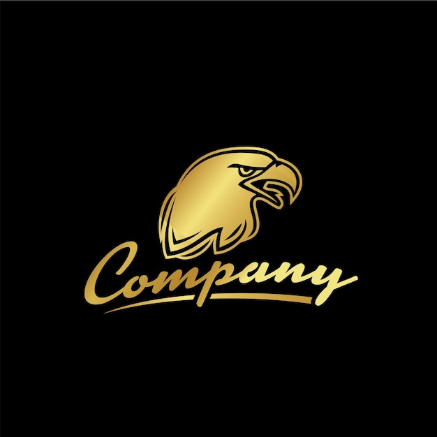 Vetor logotipo da companhia águia vector de design de arte de luxo dourado