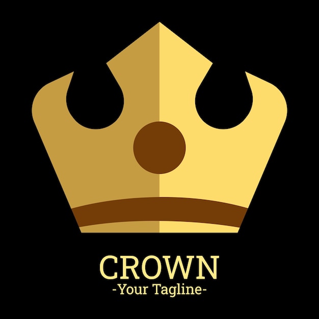 Logotipo da coroa do rei de luxo vetor grátis