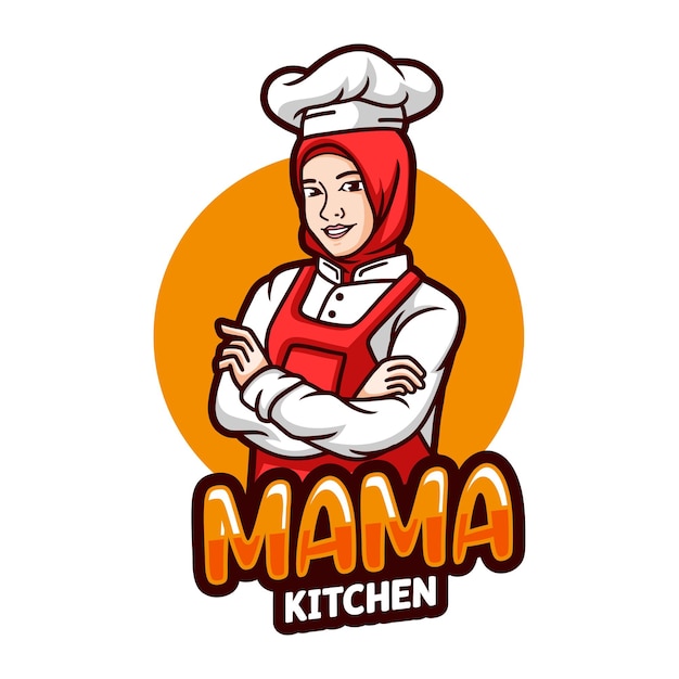 Logotipo da cozinha do chef mamãe