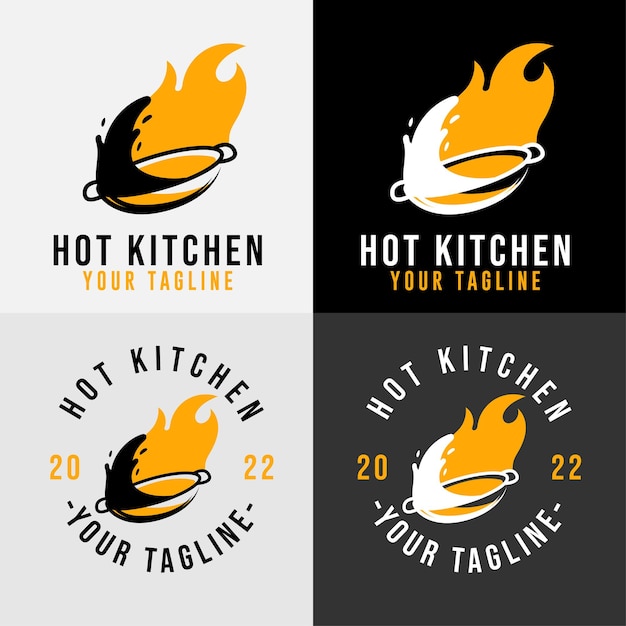 Logotipo da cozinha do chef para modelo de padaria de restaurante e café