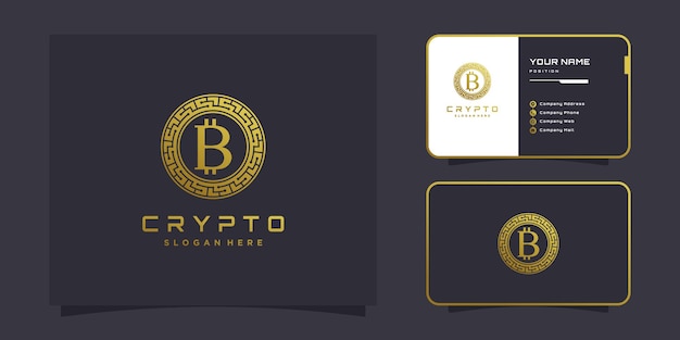 Logotipo da crypto com conceito criativo moderno premium vector