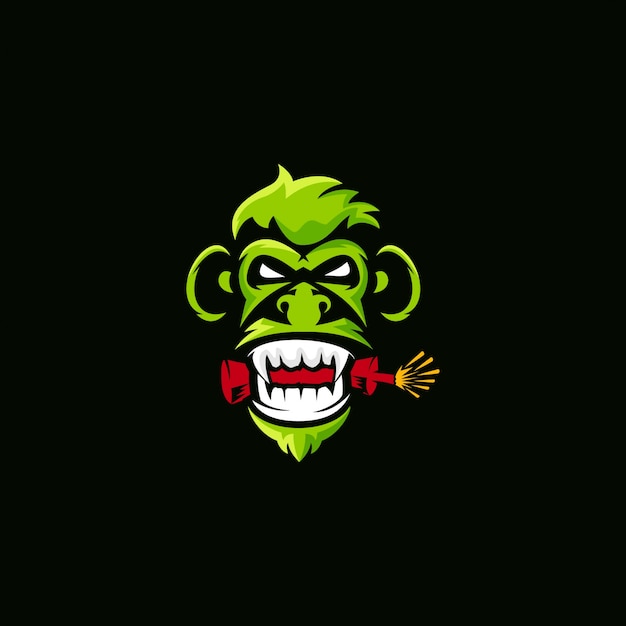 Vetor logotipo da dinamite do macaco