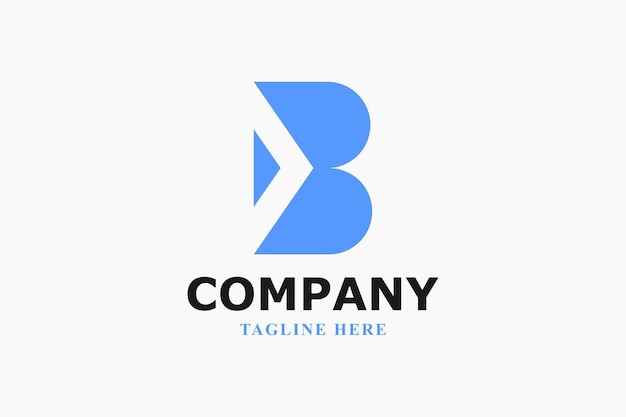 Vetor logotipo da empresa com a letra b e a seta