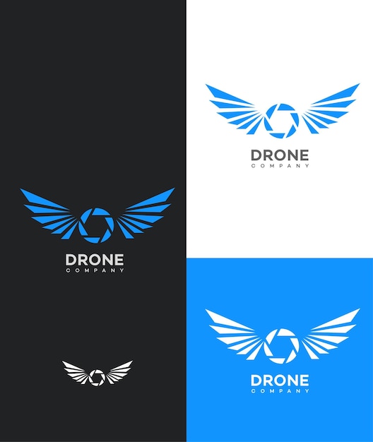 Vetor logotipo da empresa de drones