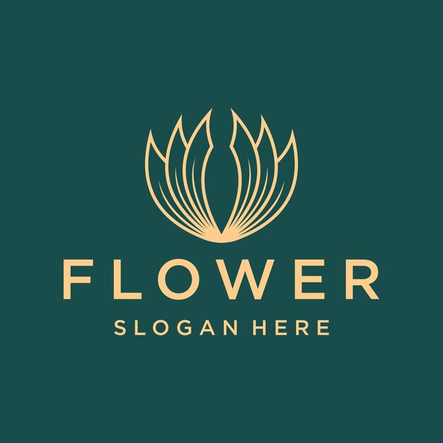 Logotipo da empresa de spa design de ícone de flor de lótus vector